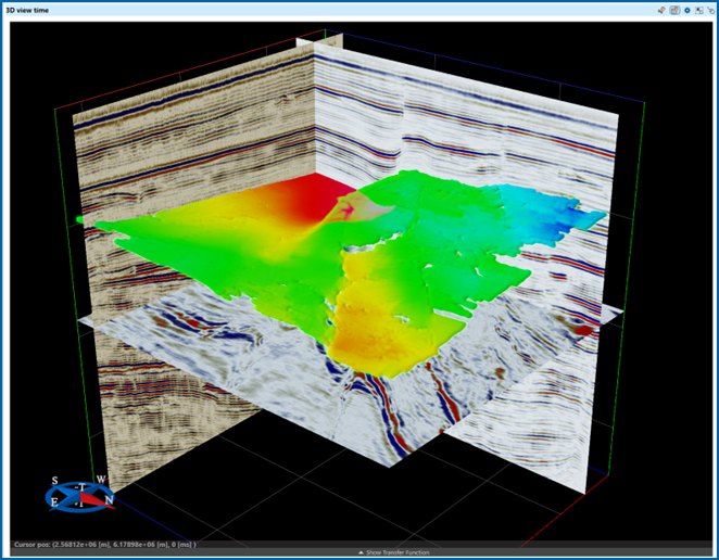 Seismic attribute map in g-Space
