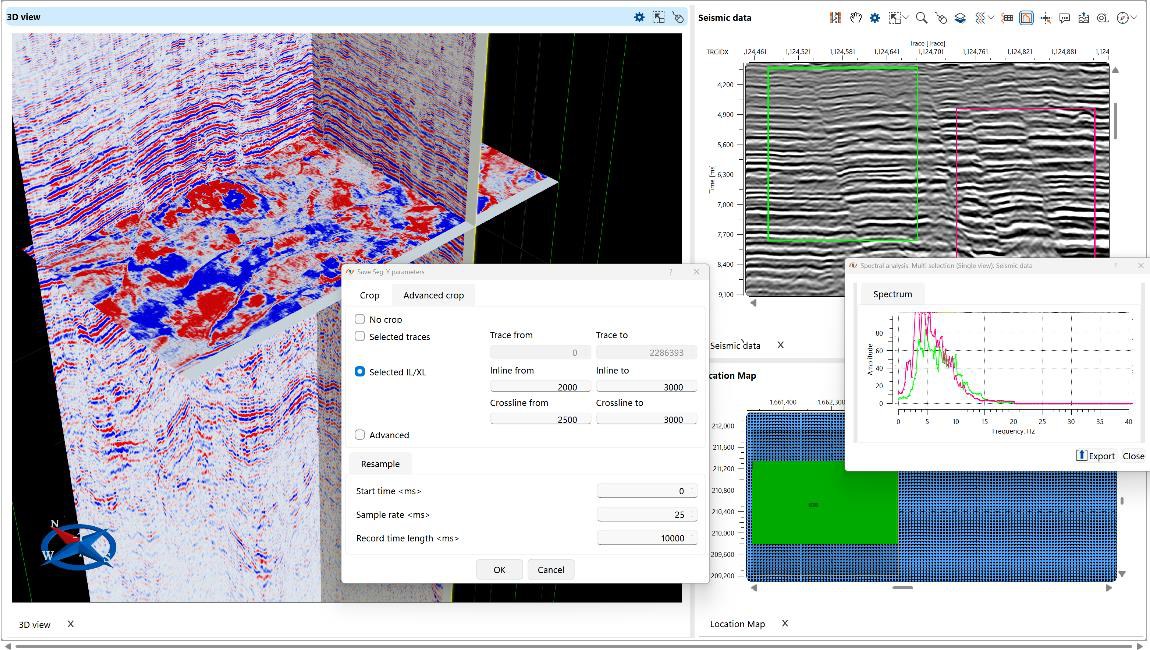 Post-stack views and crop in g-Viewer
