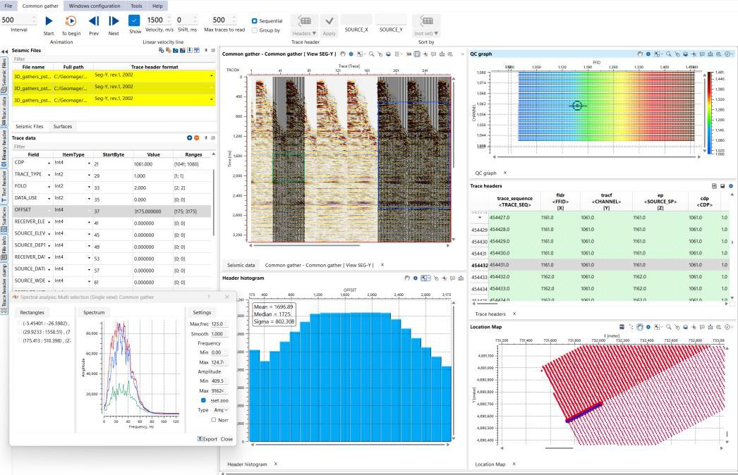 Pre-stack QC tools in g-Viewer